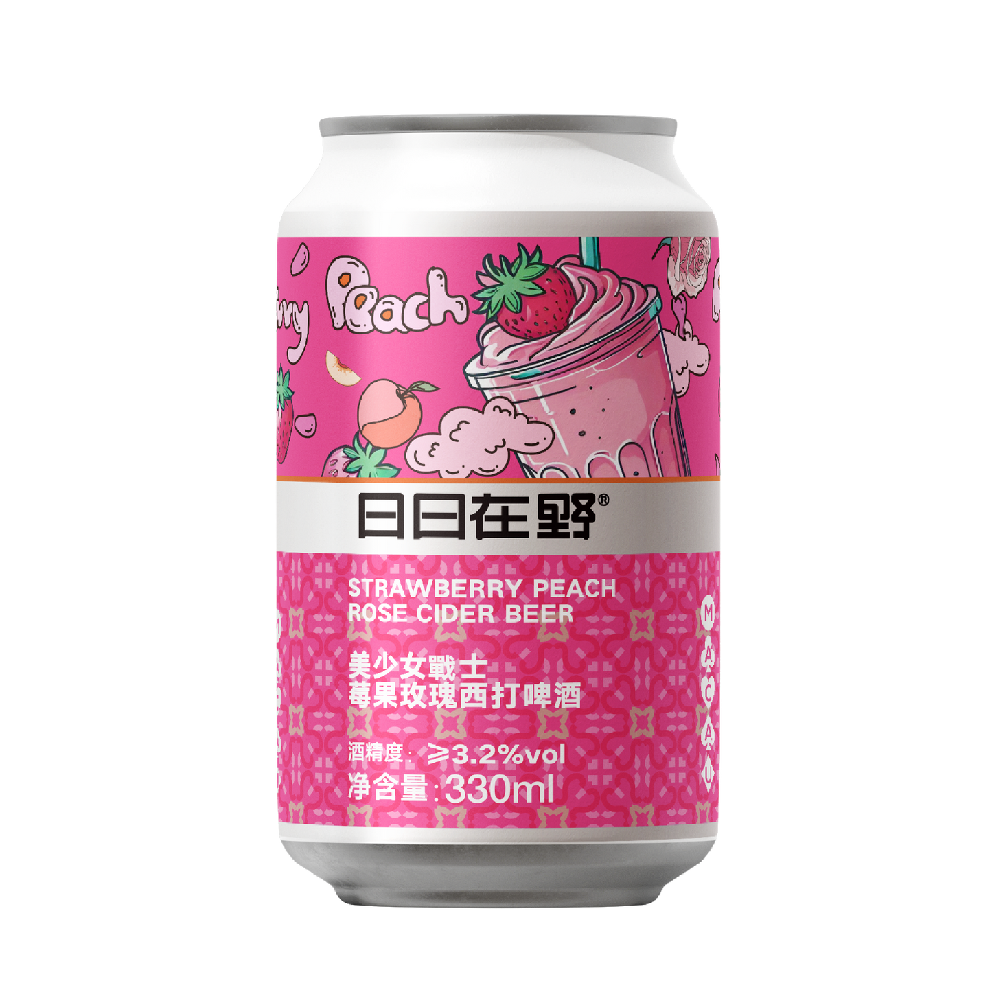 STRAWBERRY PEACH ROSE CIDER BEER